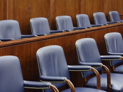 dallas, texas, united states,usa,empty jury seats in courtroom